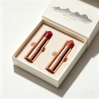 Custom Luxury Lipstick Rigid Gift Box Magnetic Flip & Drawer Cosmetic Packaging With Custom Logo Printing