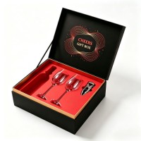 Luxury Flip Top Rigid Cardboard Gift Box Custom Logo Printing with Velvet Foam Insert for Corporate Business Gifts