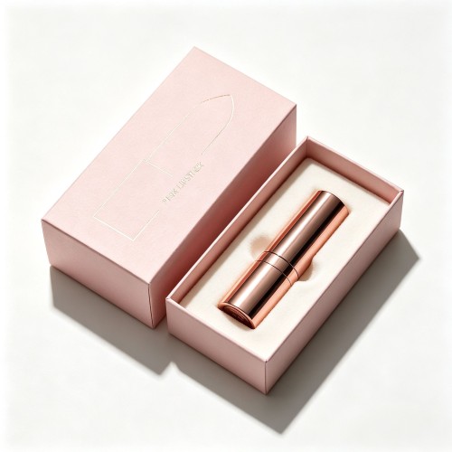 Custom Luxury Lipstick Rigid Gift Box Magnetic Flip & Drawer Cosmetic Packaging With Custom Logo Printing