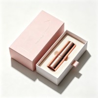 Custom Luxury Lipstick Rigid Gift Box Magnetic Flip & Drawer Cosmetic Packaging With Custom Logo Printing