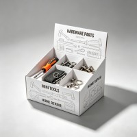 Custom Printed White Cardboard Countertop Display Box, Divided Compartment Foldable POP Retail Showcase Box for Superma