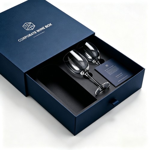 Luxury Flip Top Rigid Cardboard Gift Box Custom Logo Printing with Velvet Foam Insert for Corporate Business Gifts