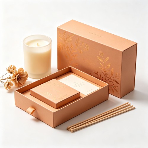 Wholesale Custom Rectangular Rigid Fragrance Gift Box Magnetic Drawer Top Bottom Packaging Box