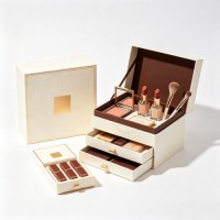 Custom Luxury Cosmetic Set Rigid Gift Box Magnetic Flip Drawer Packaging Box For Lipstick Makeup