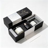Wholesale Custom Rectangular Rigid Fragrance Gift Box Magnetic Drawer Top Bottom Packaging Box