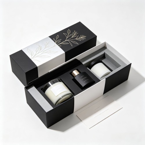 Wholesale Custom Rectangular Rigid Fragrance Gift Box Magnetic Drawer Top Bottom Packaging Box