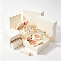 Custom Luxury Cosmetic Set Rigid Gift Box Magnetic Flip Drawer Packaging Box For Lipstick Makeup