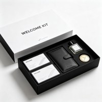 High-End Rigid Paper Gift Box OEM Brand Logo Printing for Large Company Corporate Gift Order