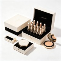 Custom Luxury Cosmetic Set Rigid Gift Box Magnetic Flip Drawer Packaging Box For Lipstick Makeup
