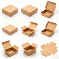 Wholesale Flat Fold Auto Lock Mailer Box Blank White Aircraft Shipping Box No Glue Assembly For E-commerce Packaging